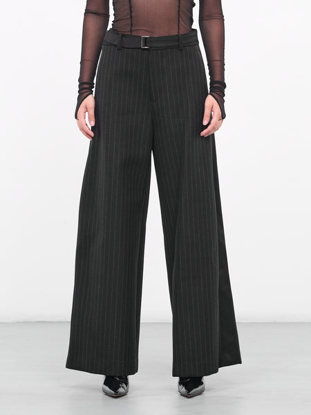 Chalk Stripe Bonding Pants (06994-001-BLACK)