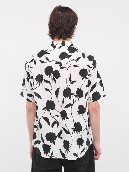 Jacquemus La Chemise Melo Short Sleeve Shirt Print Dark Navy Flowers Men's  - SS22 - US