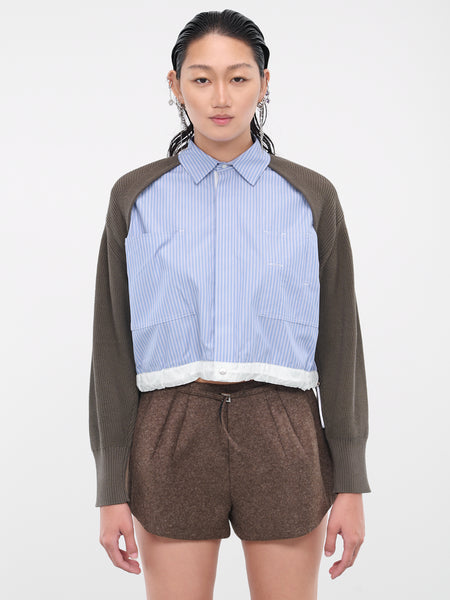 Shirt & Knit Cardigan (23-06874-LIGHT-BLUE-STRIPE-TAU)