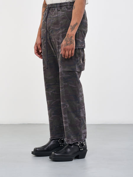 SONG FOR THE MUTE, Tie Dyed Cropped Cargo Pants, Men