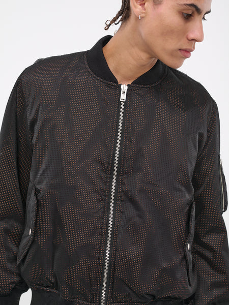 Perforated Bomber Jacket (23AWJK03-BLACK)