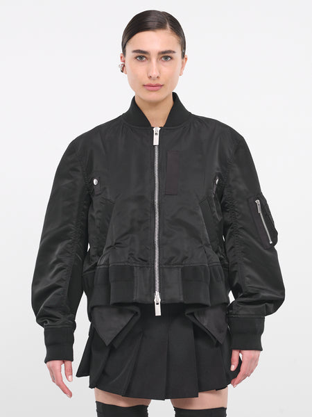 Nylon Twill Blouson (24-07083-001-BLACK)