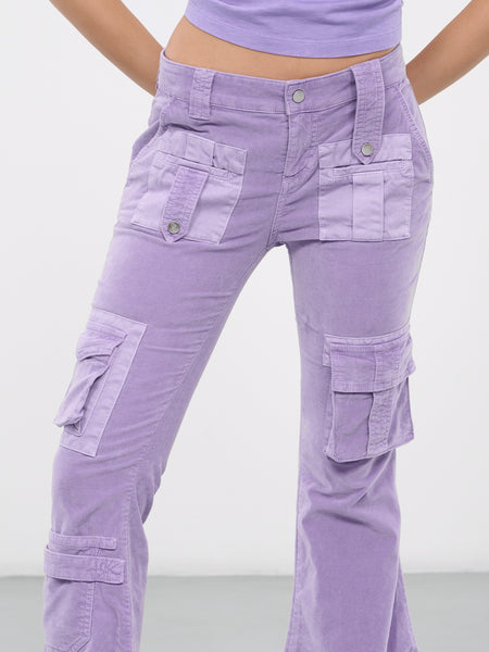 BIAN Shortened velvet pants brand FILA — /en