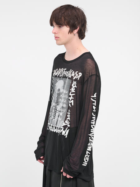 Graphic Long Sleeve Tee (36CS317-BLACK)