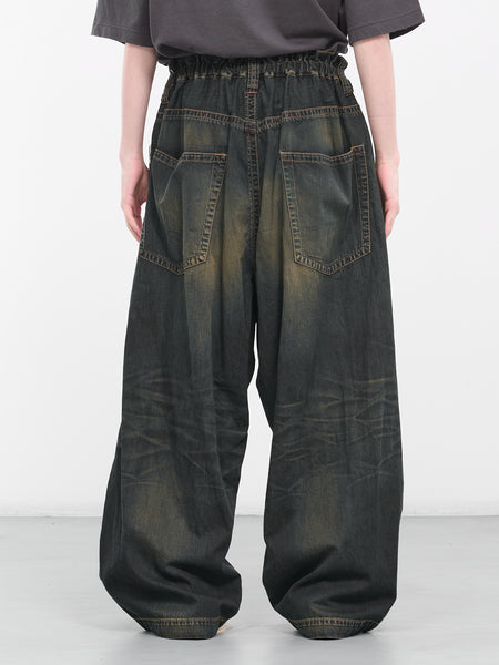 Oversized Denim Wide Pants (A12PT023-INDIGO)