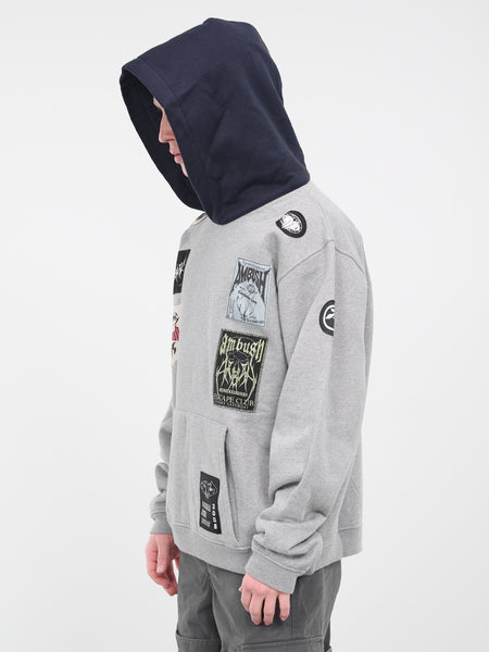 Patch Hoodie BB030FLE001546 GREY NAVY