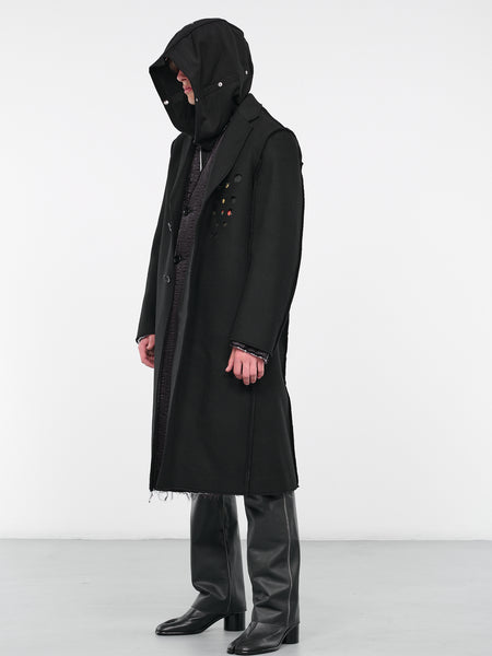 Perforated Coat (c001-black)