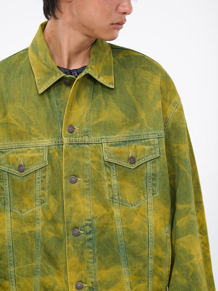 MSGM Tie Dye Denim Jacket It 48/M / Green