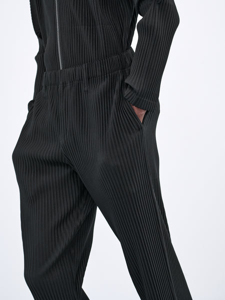 Buy Homme Plissé Issey Miyake Tapered Pleated Pants 'Black' - HP08JF151  BLAC