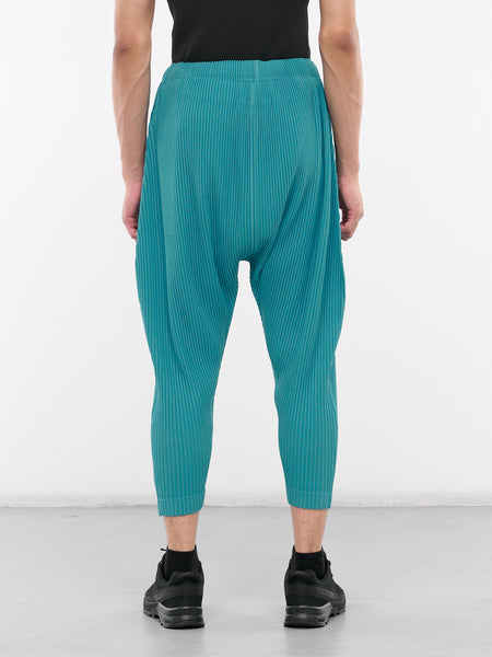 Blue shops pleated pants