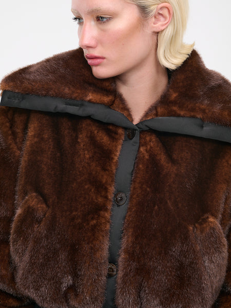 Faux Mink Blouson (JA023-CHOCOLATE)