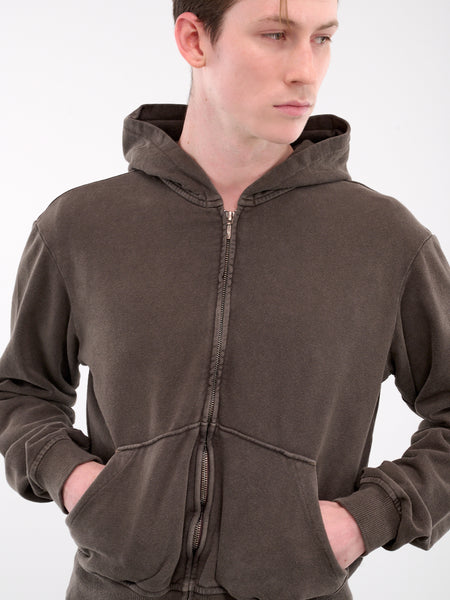 Shabby Full Zip Hoodie (JER-101-02-BROWN)