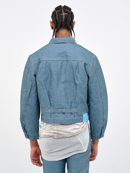Stitched Indigo Jacket (KAP-308-N3A-BLUE)
