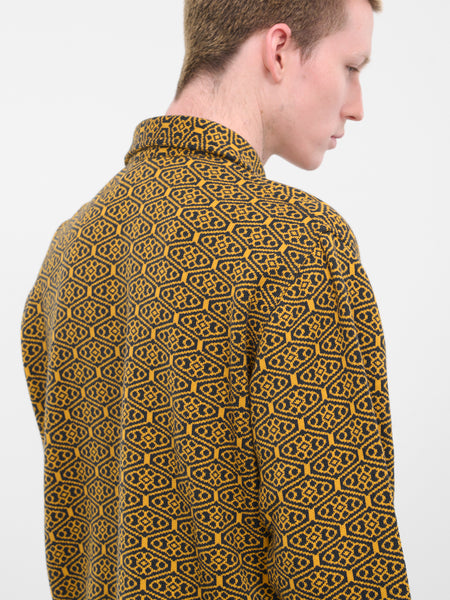 Crescent Jacquard Quarter-Zip (KT005-GLDNV)