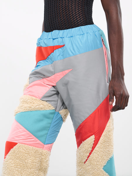 驚きの価格 NYC MYOB パンツ pants gauze patchwork two-tone パンツ ...