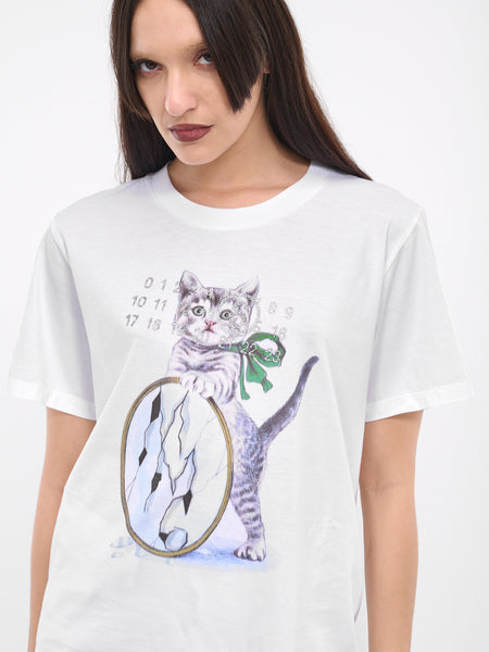 Cat & Glitter Tee (S52GC0313-S23588-100-WHITE)