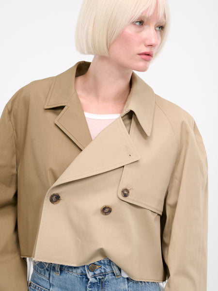 Cut-Off Trench Jacket (S62AN0126-MTN008-BEIGE)