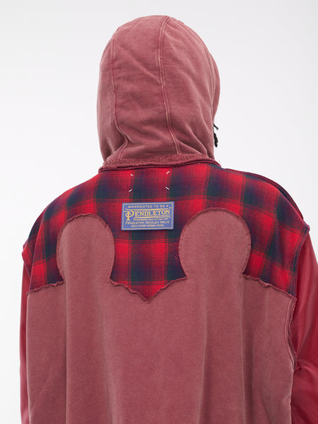 Pendleton Yoke Hoodie (S67HG0022-S25570-BURGUNDY)