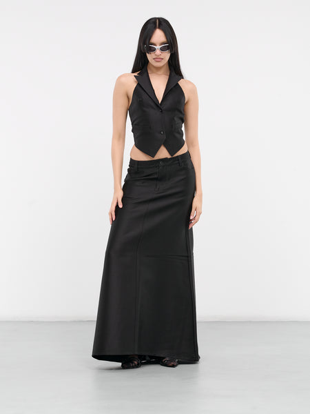 A-Shape Long Skirt (SK-14BK-BLACK)