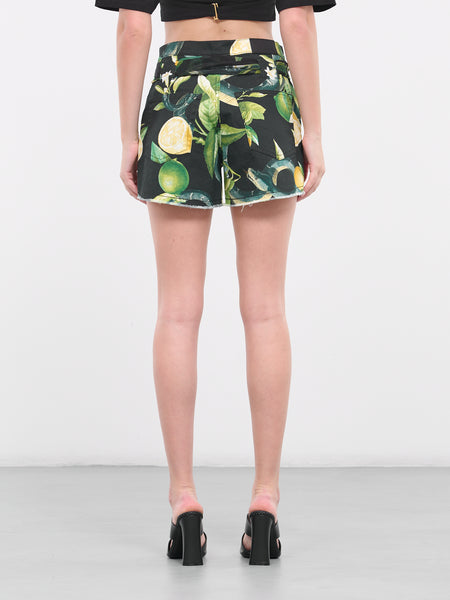 Lemon Print Shorts (SKJ208-DAI89-NERO)