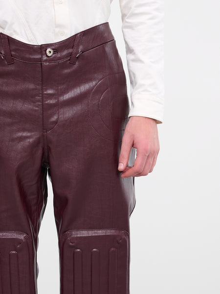 Zara + Faux Leather Cargo Pants