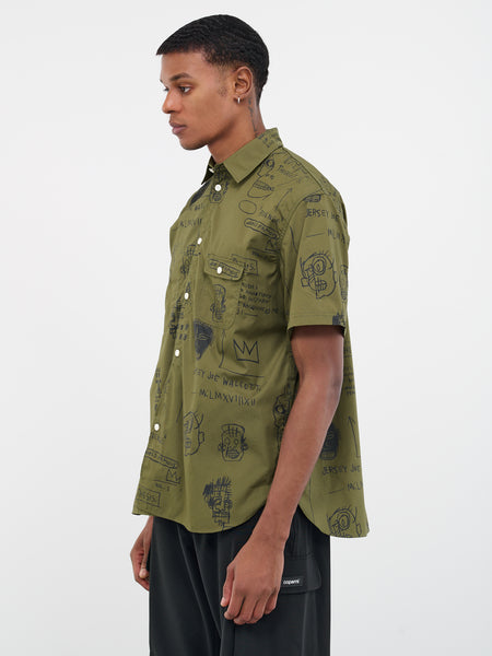 Jean-Michel Basquiat Shirt (WK-B023-051-GREEN)