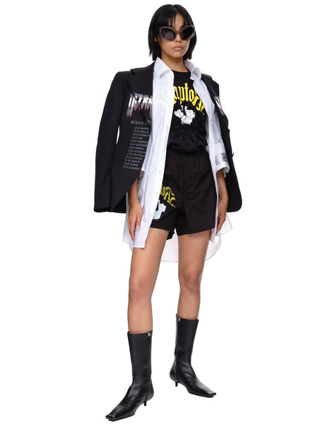 Oversized School Uniform Blazer (221-W500C-30001-0099-BLACK)