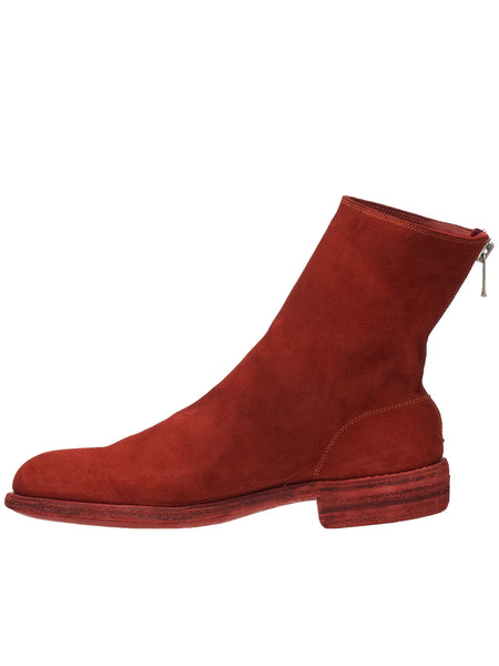 986 Horse Leather Zip Boots (986-HORSE-REVERSE-1006T-RED)