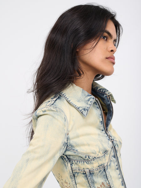 De-Milly-Fsc Lace Denim Jacket (DE-MILLY-068GP-DENIM-BLUE)