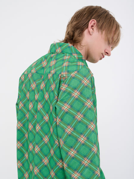 Men's Essence Shirt - Green Plaid