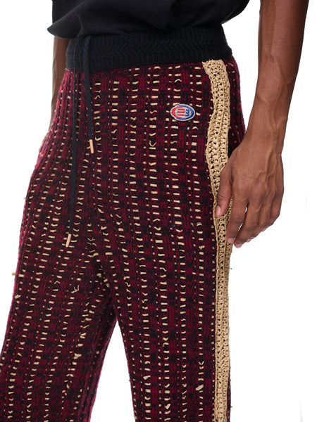 Pistol Track Pants (N3-KN-02-PISTOL-MAROON-GRAIN)