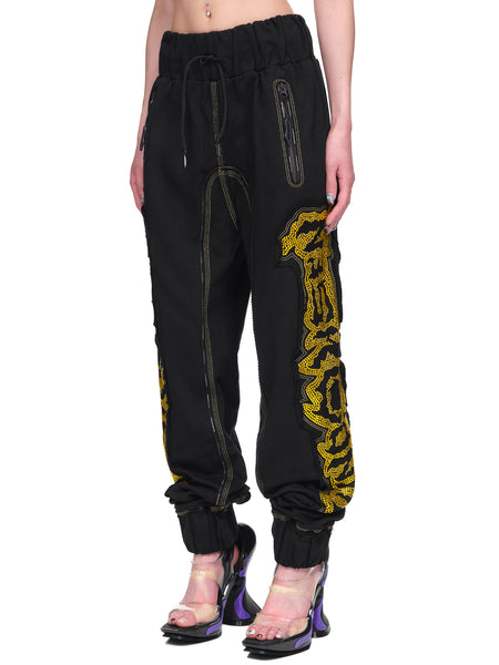 Crystal Logo Sweatpants (P022BK-BLACK)