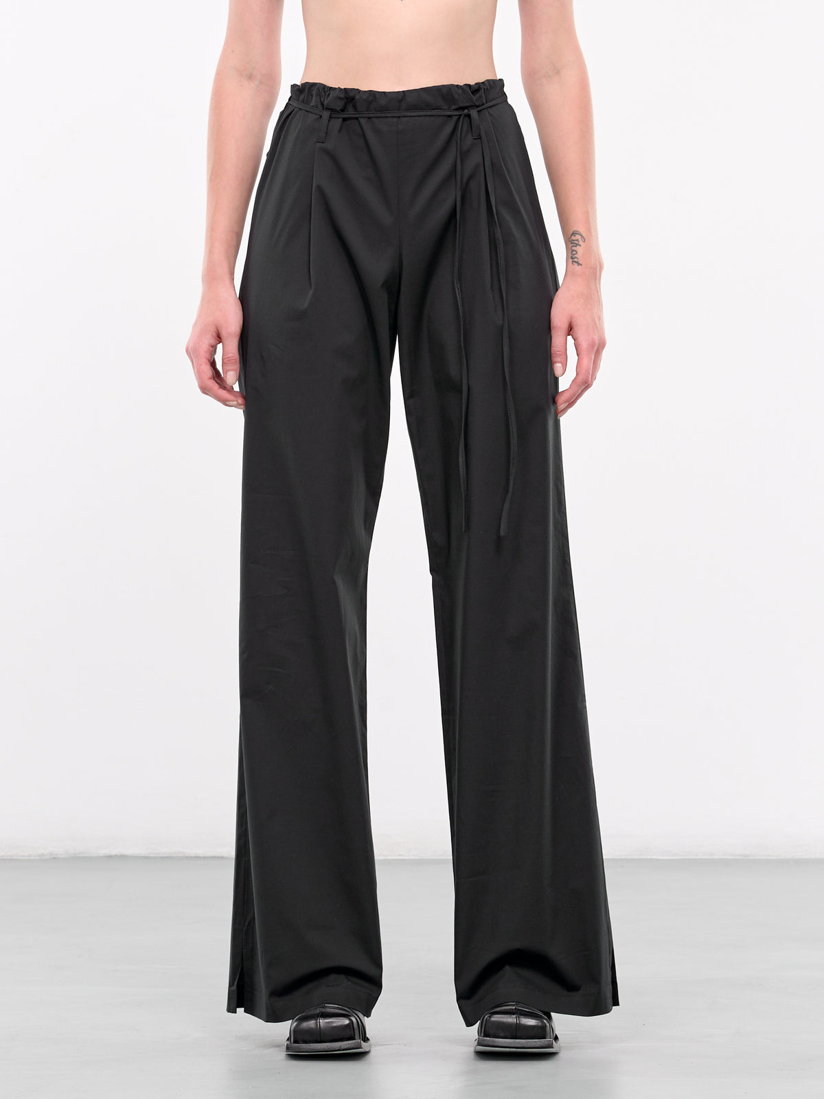 Drawstring Poplin Pants (005080-209-BLACK)