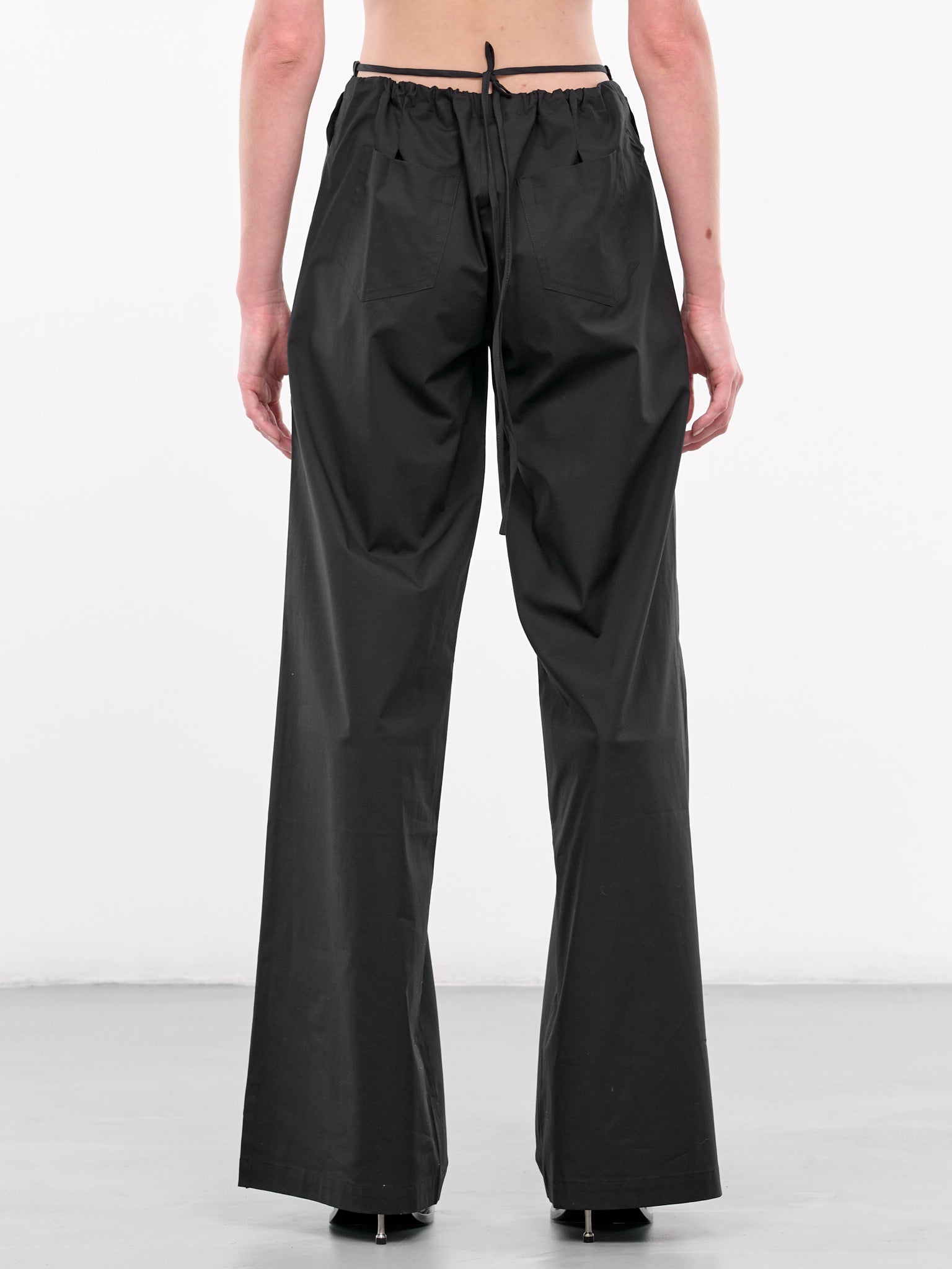 Drawstring Poplin Pants (005080-209-BLACK)