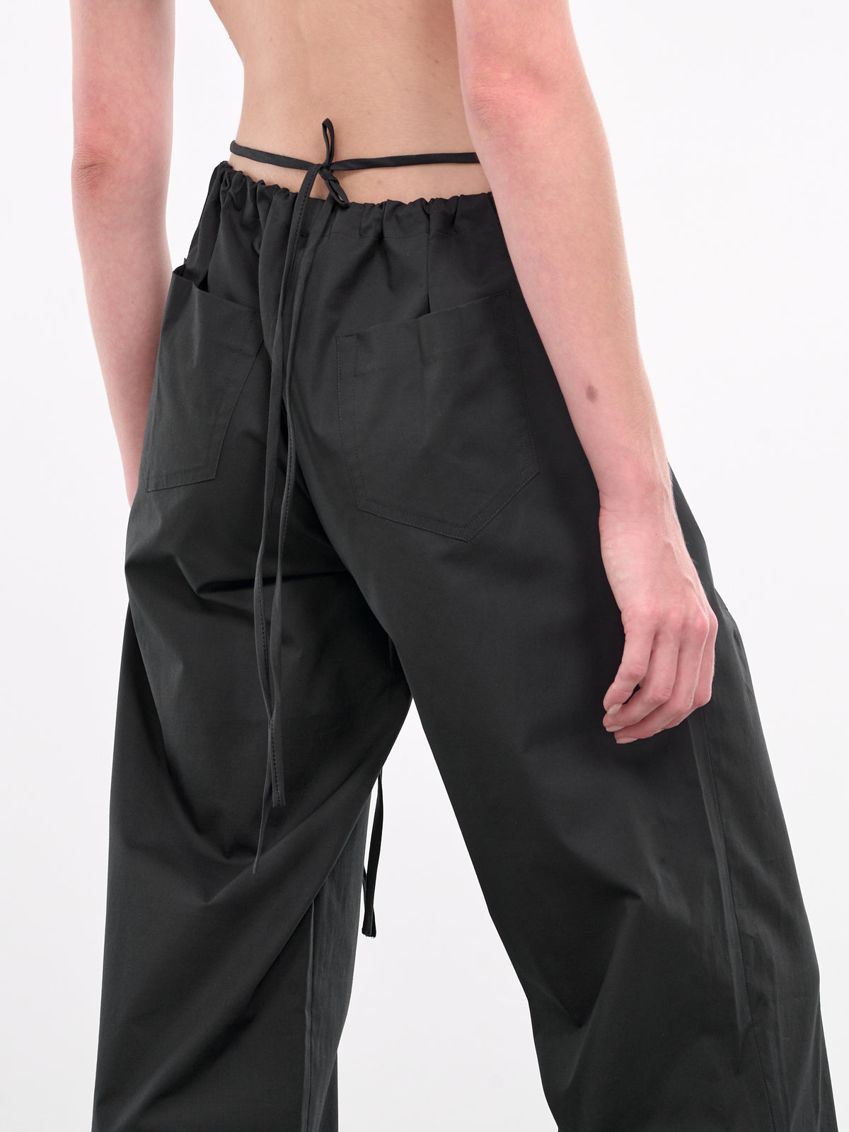 Drawstring Poplin Pants (005080-209-BLACK)