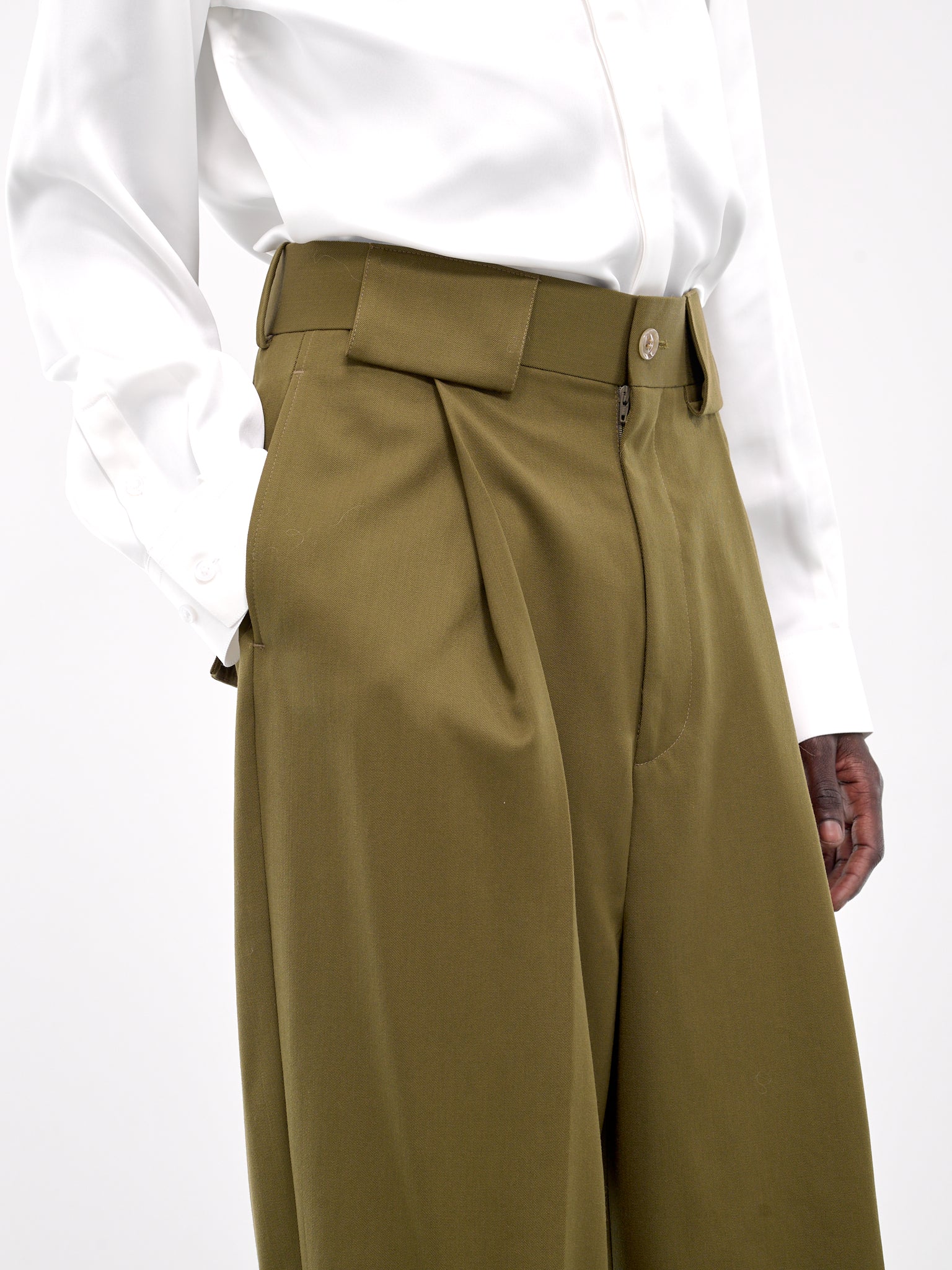 Oversized Belt Loop Trousers (007-05K-LIGHT-BROWN)