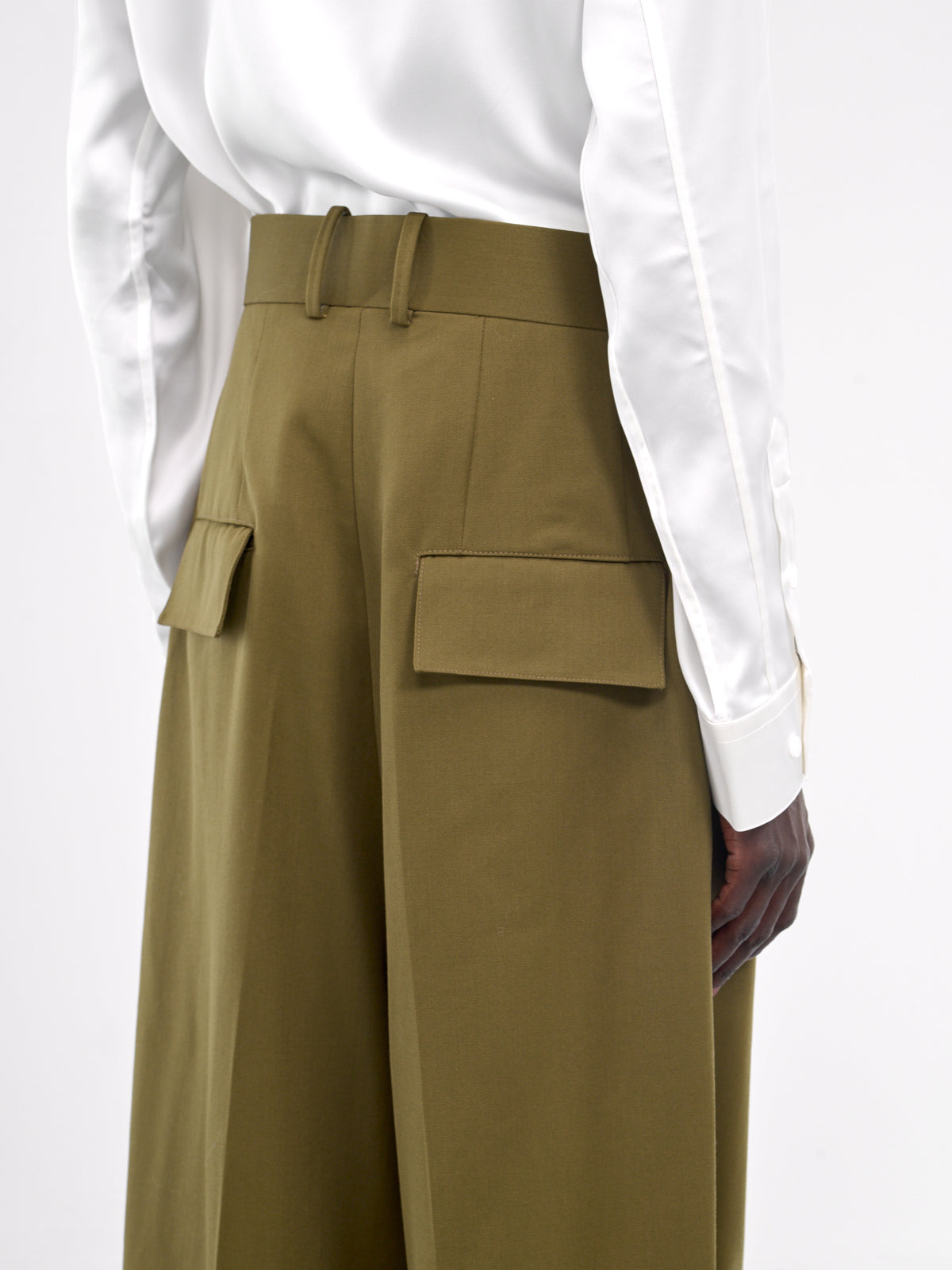 Oversized Belt Loop Trousers (007-05K-LIGHT-BROWN)