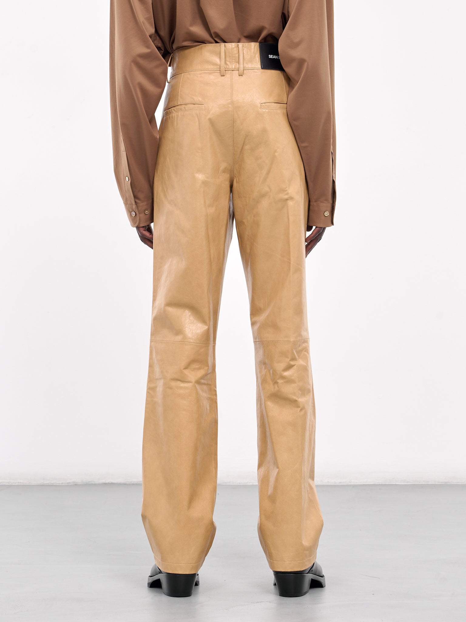 Sheepskin Straight Leg Trousers (007-22-KHAKI)