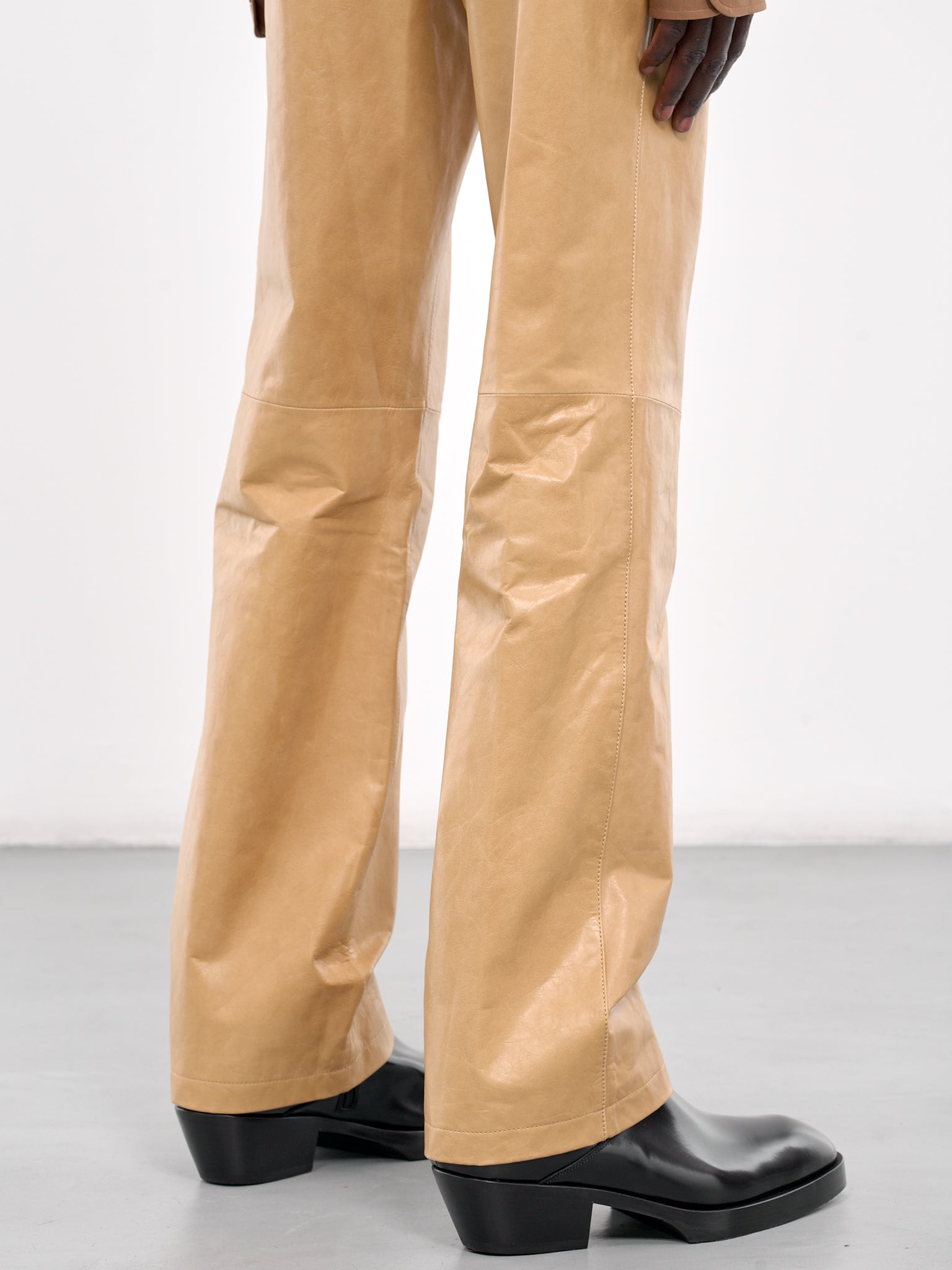 Sheepskin Straight Leg Trousers (007-22-KHAKI)