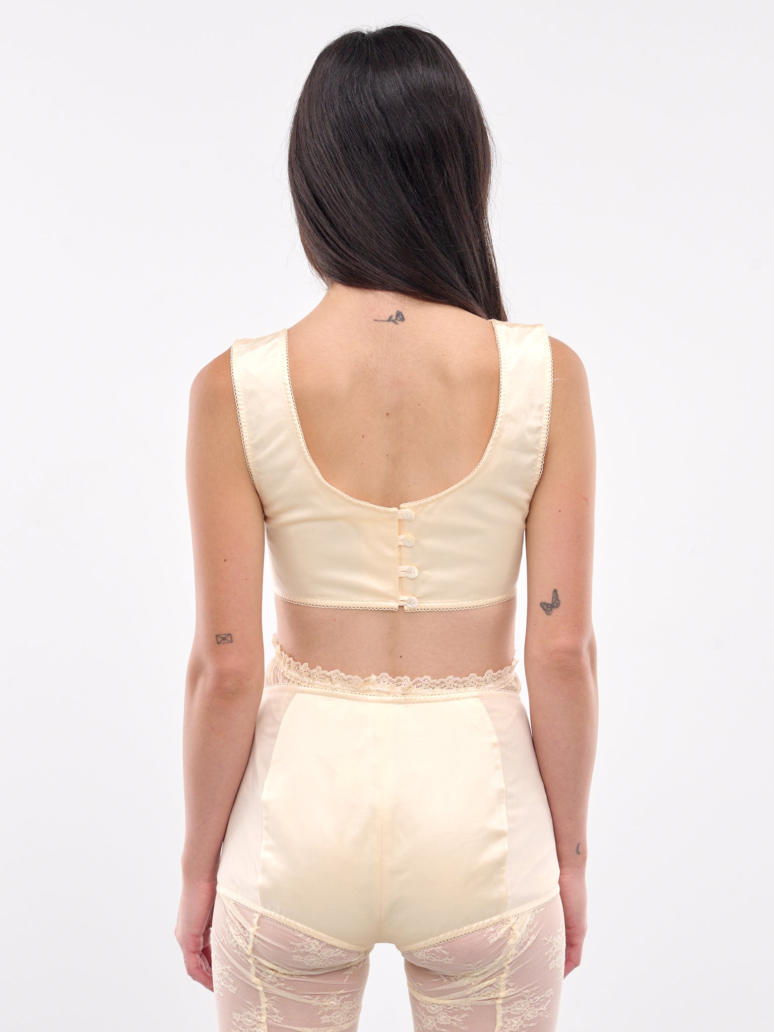 Rose Embroidered Corset Top (00T28-IVORY)