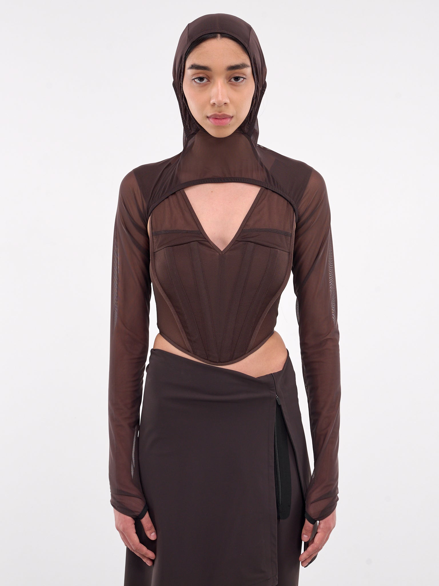 Mesh Hood Sleeves (01-08-BROWN)