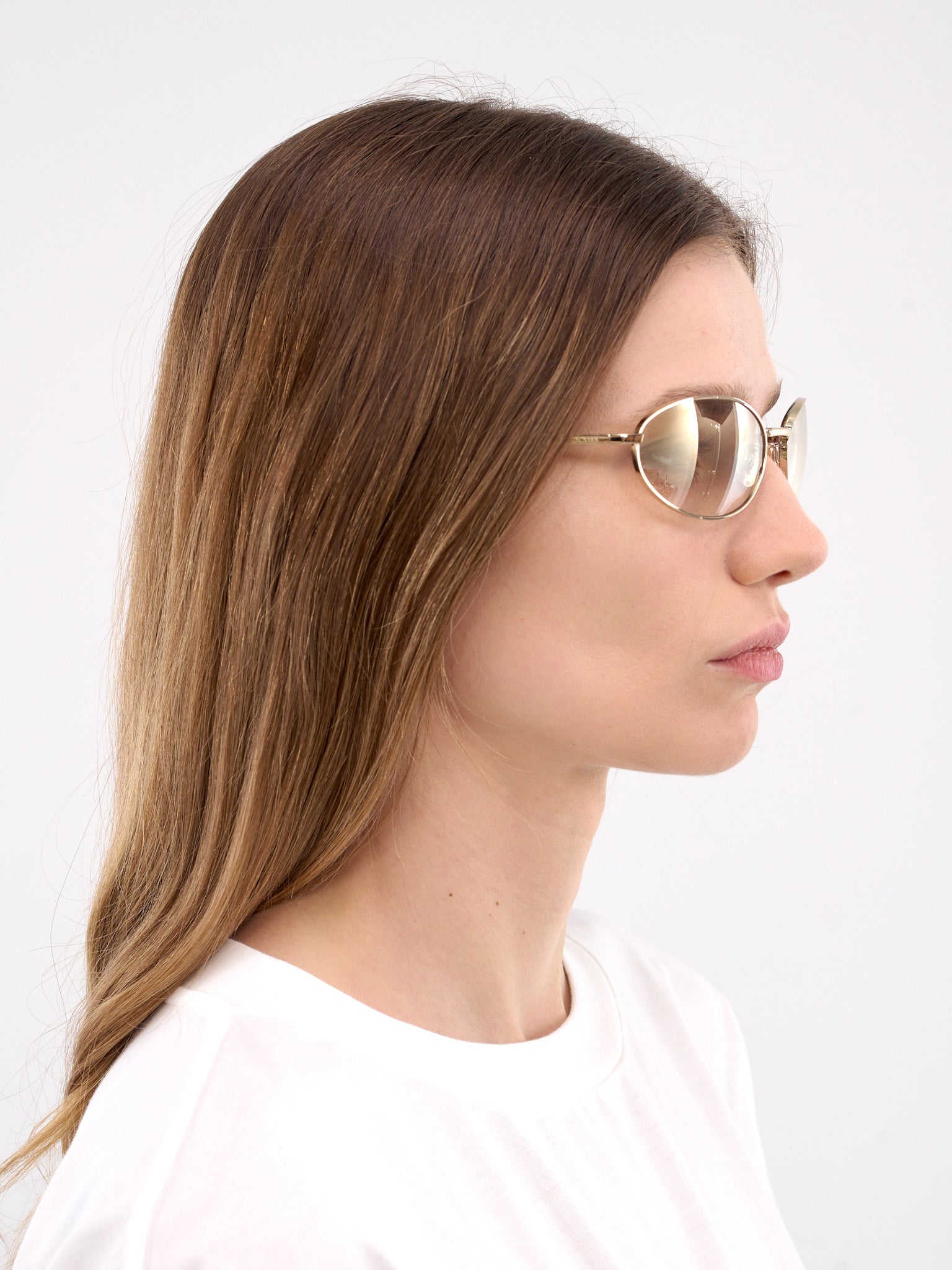 A59S Sunglasses (0PR-A59S-PALE-GOLD-CLEAR-MIRRO)