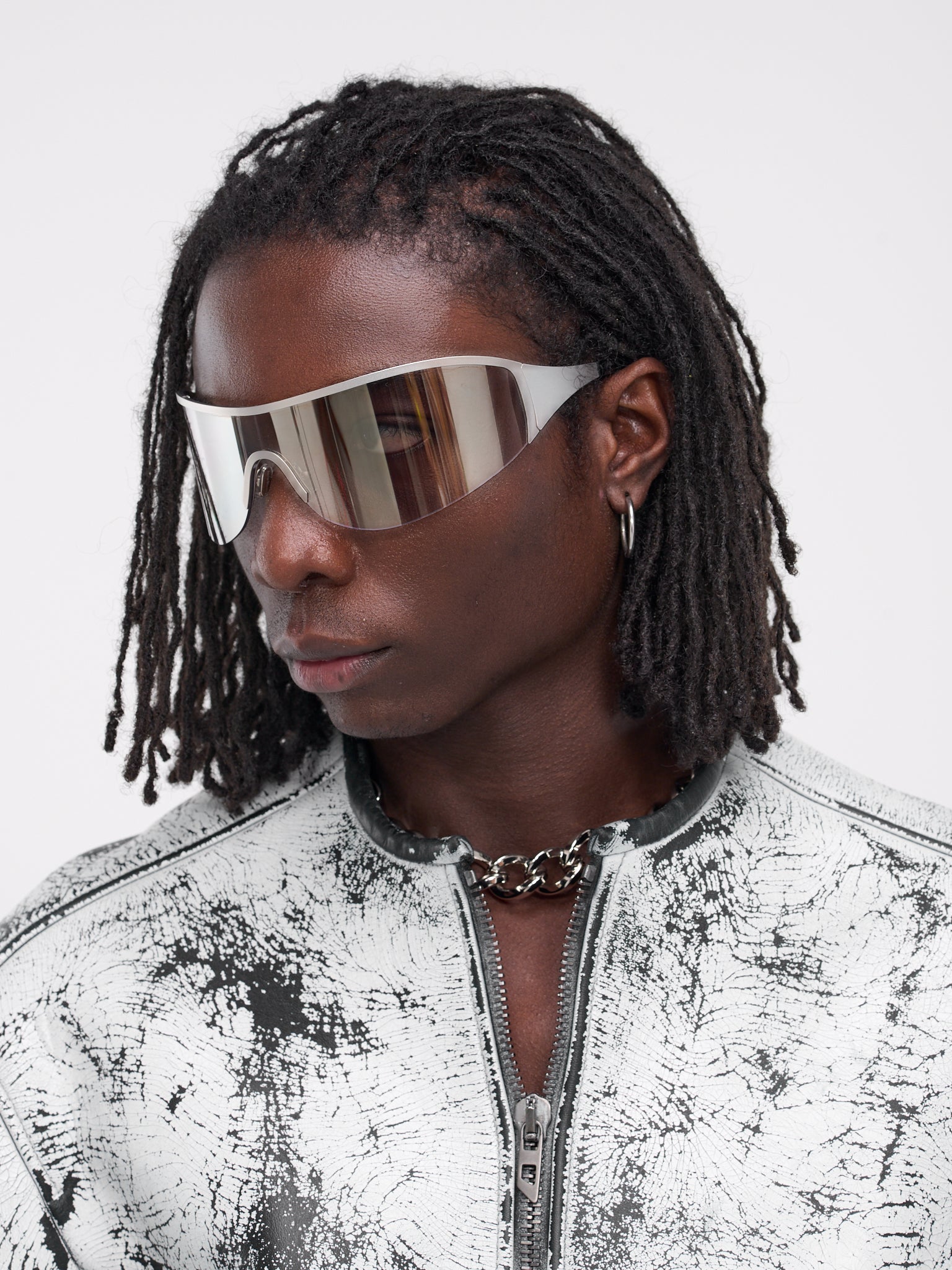 ACNE STUDIOS Metal Shield Sunglasses | H. Lorenzo - styled