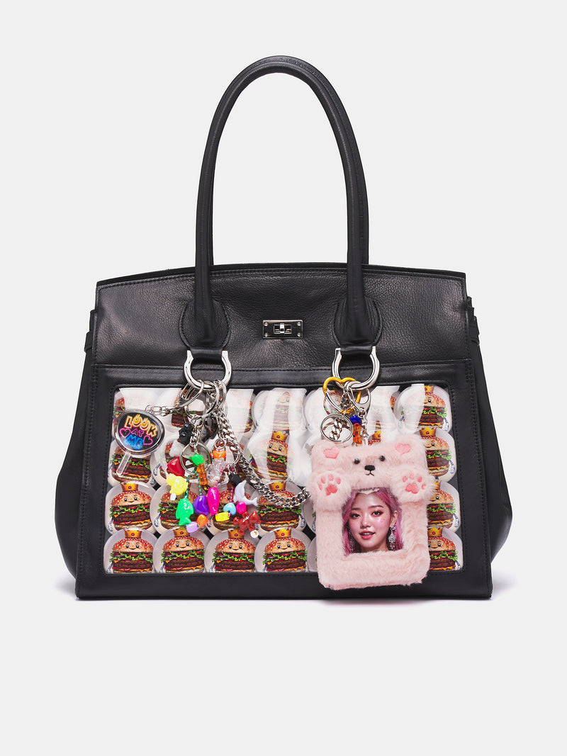 Idol Charm Handbag (03BG57-BLACK)