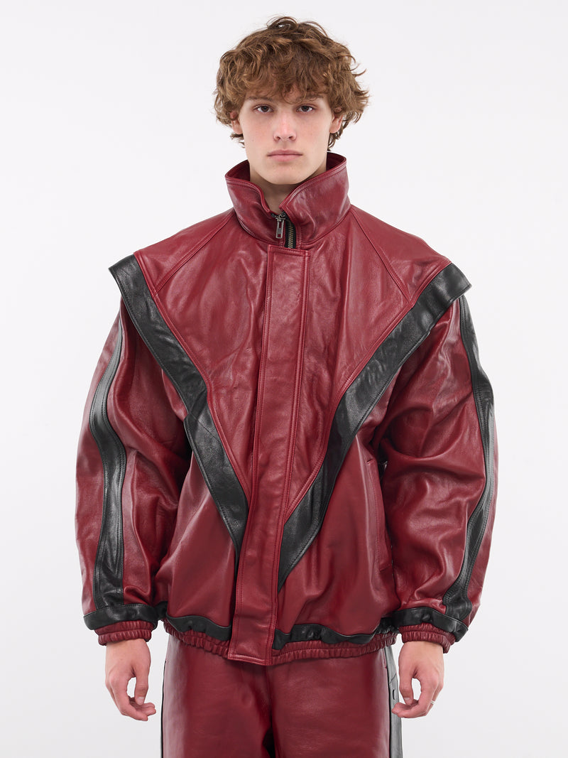 DOUBLET Leather Track Jacket | H.Lorenzo - front