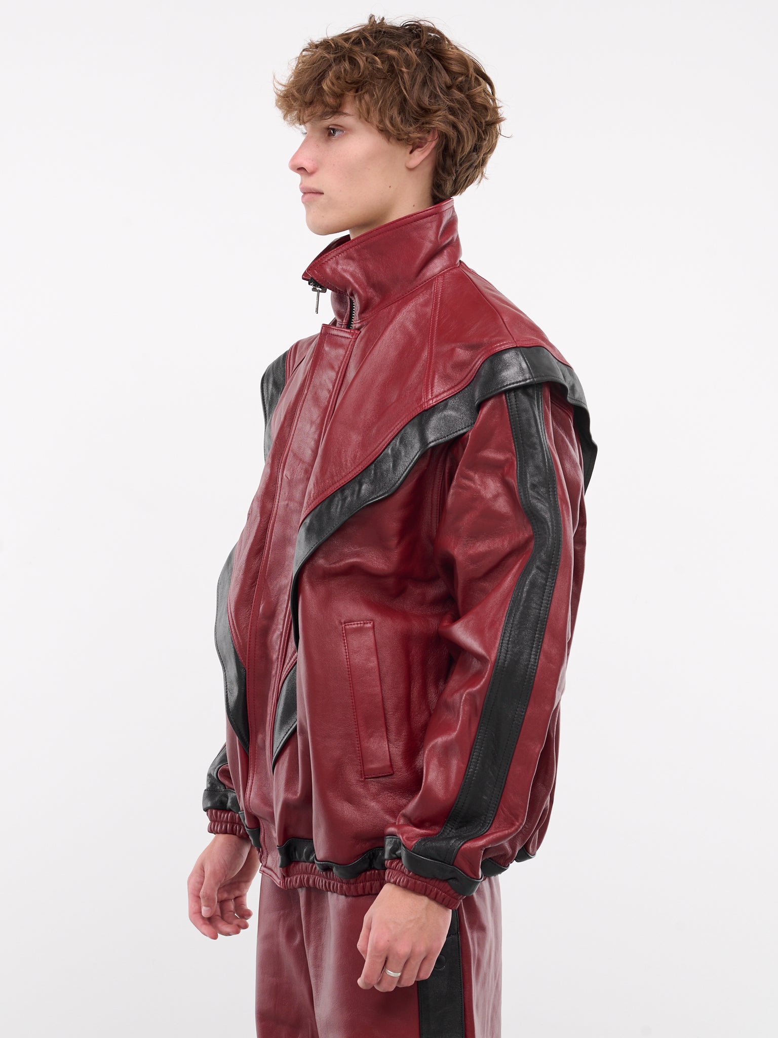 DOUBLET Leather Track Jacket | H.Lorenzo - side