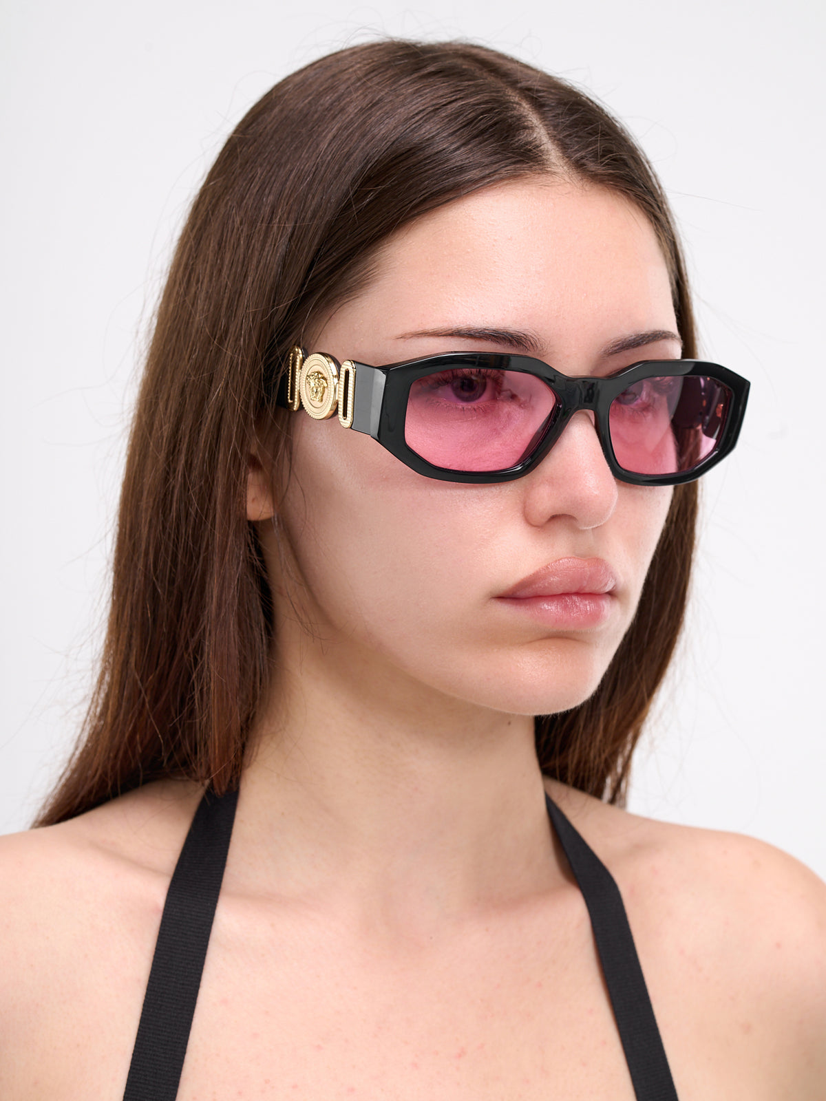 Medusa Biggie Sunglasses (0VE4361-BLACK-PINK)