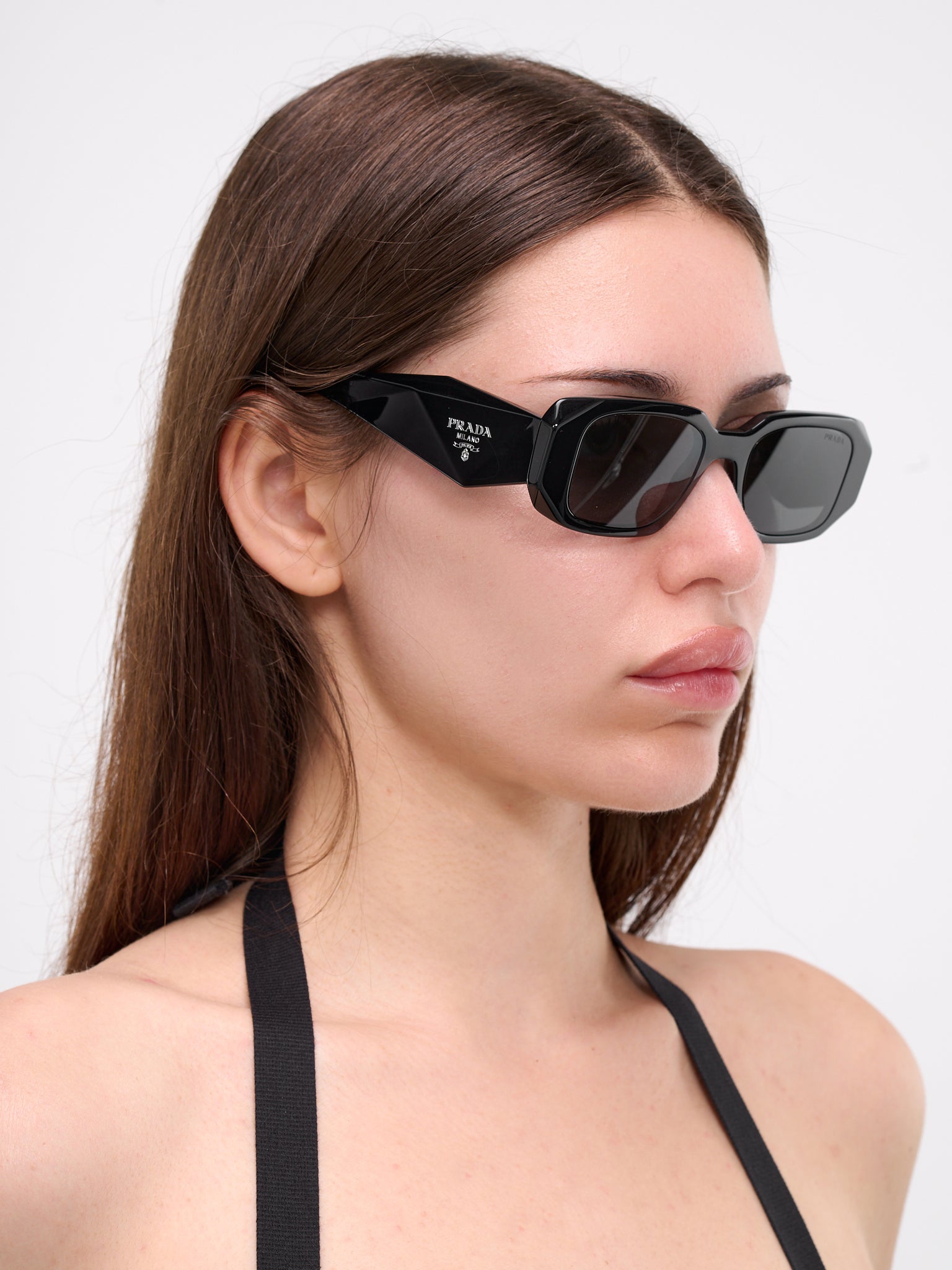 Geometric Sunglasses (0PR-17WS-BLACK-DARK-GREY)