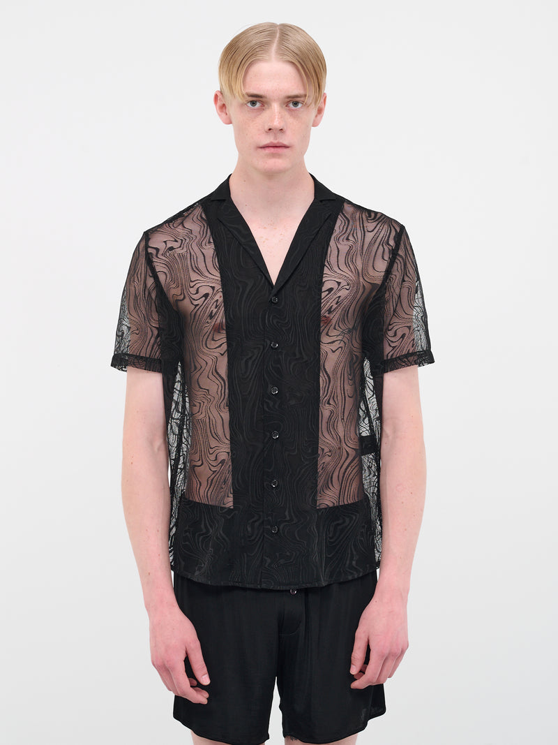 Marble Lace Shirt (0539-T305-BLACK)