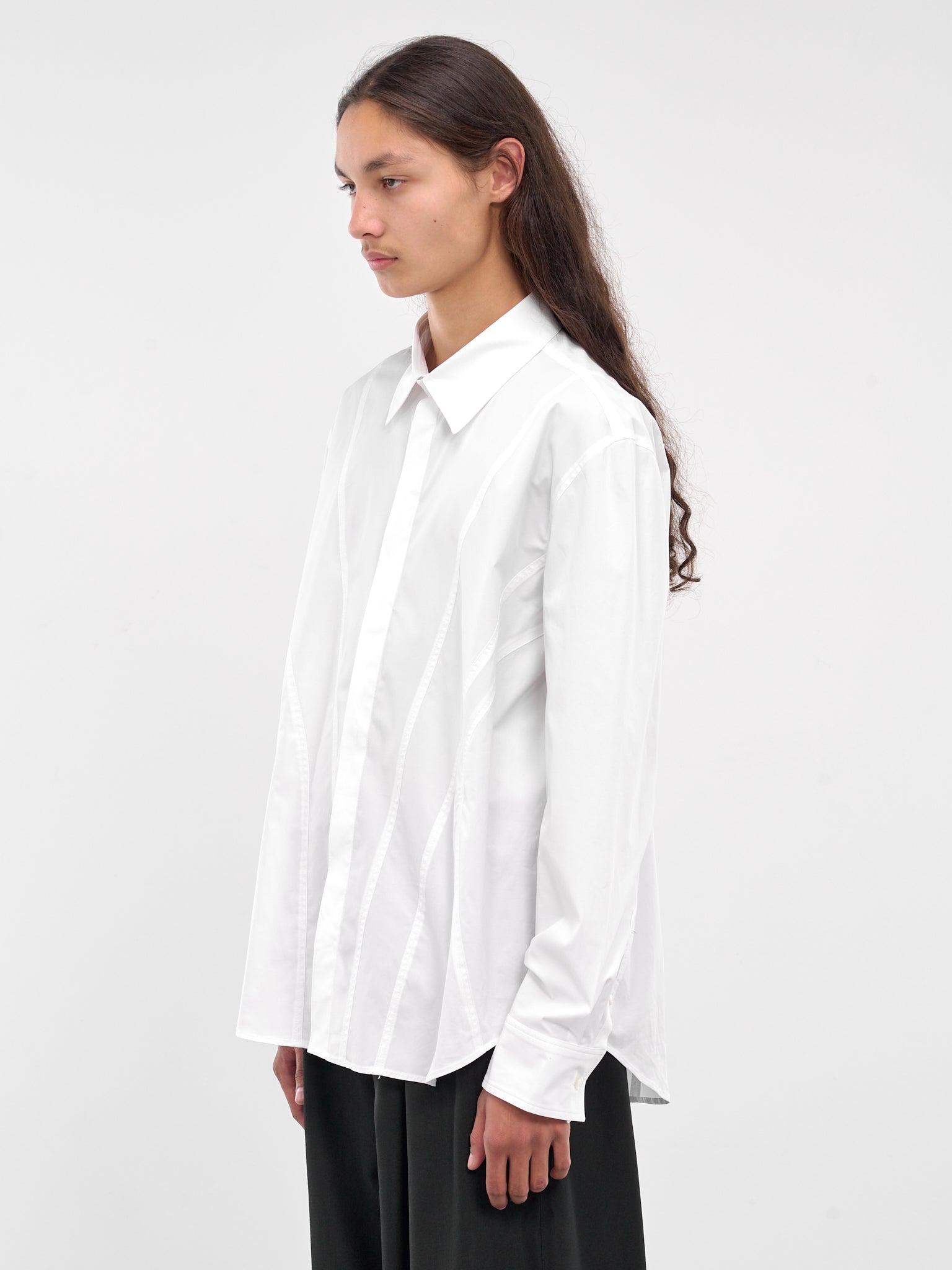 Corset Cut-Out Shirt (0557-T706-WHITE)